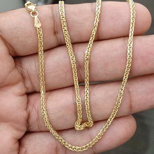 10kt real gold wheat chain 24 inches